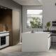 colori, linee e isola in cucina